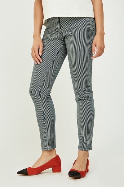 Pin Striped Skinny Jeans - Just $3