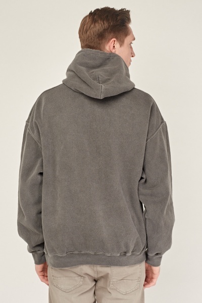 Grey Graphic Front Hoodie - Just $7