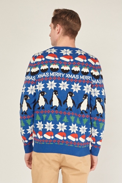 Mixed Print Christmas Jumper - Just $7