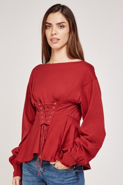 corset peplum top