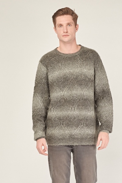 Men's Sweaters, Cardigans Chunky Grey Cable Knit Jumper price