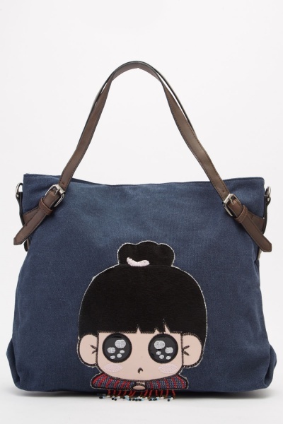 Animated Applique Textured Handbag - Just $7