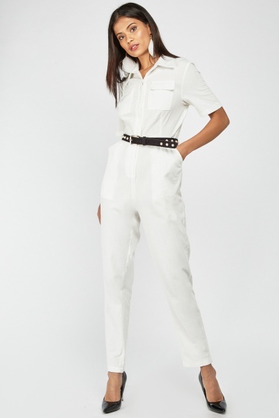 white utility suit