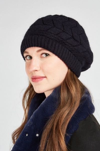 Chunky Cable Knit Beanie Hat - Just $7