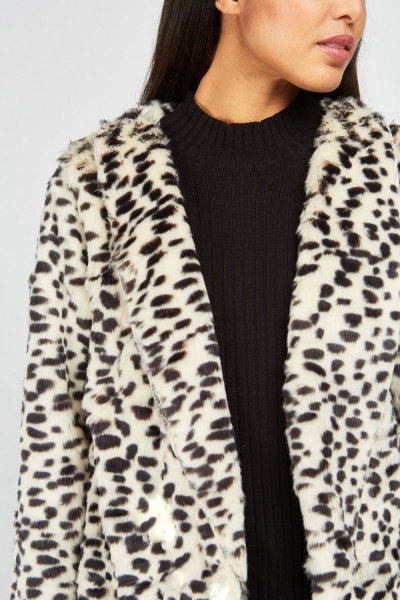 Cheetah Print Faux Fur Jacket - Just $6