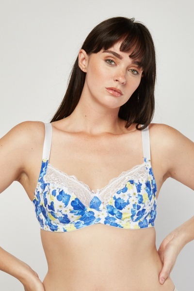 Image of Floral Lace Underwired Bra