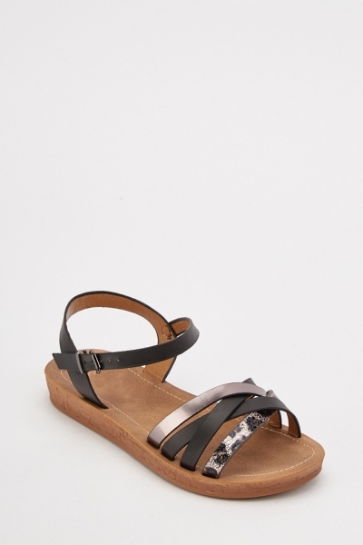 Criss Cross Strap Classic Sandals - Just $7