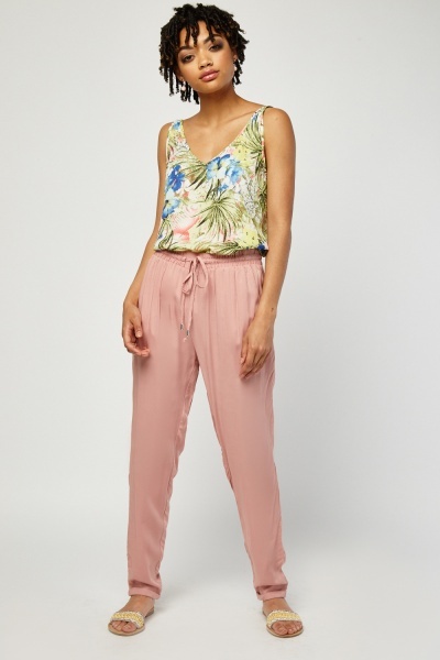 FabAlley Trousers and Pants  Buy FabAlley Dusty Pink Pin Tuck High Waist  Flared Trousers Online  Nykaa Fashion