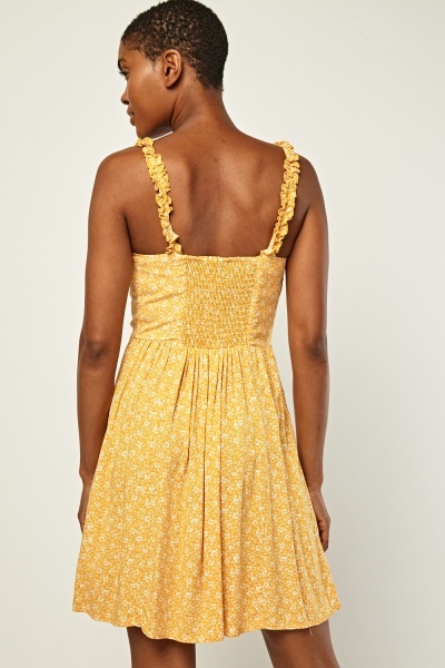 Ruched Strap Sun Dress - Just $7