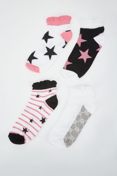 Image of 12 Pairs Of Printed Socks