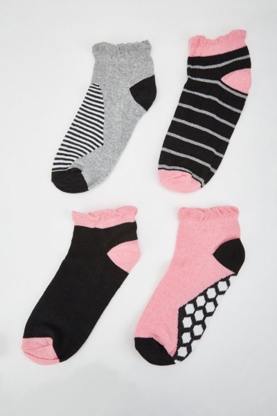 Image of 12 Pairs Of Printed Womens Socks
