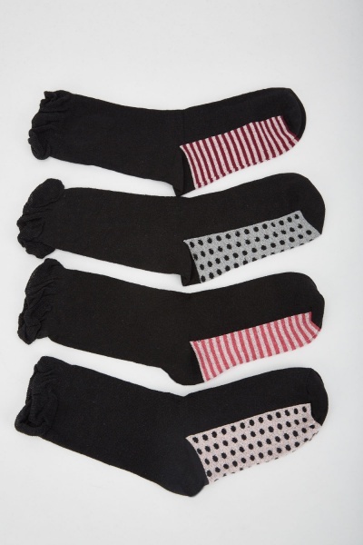 Image of 12 Pairs Of Contrasted Socks