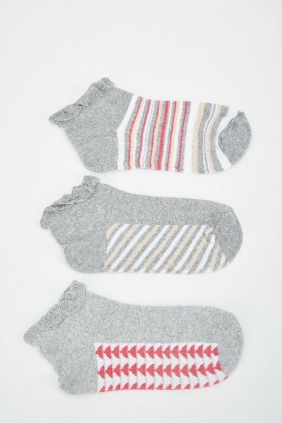 Image of 12 Pairs Of Womens Contrasted Socks