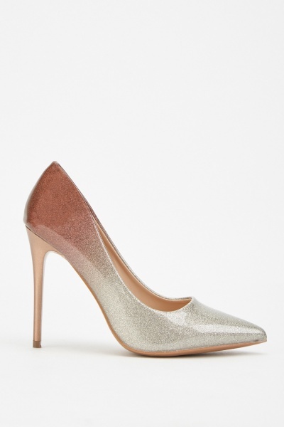 Ombre Glittery Court Heels - Just $7
