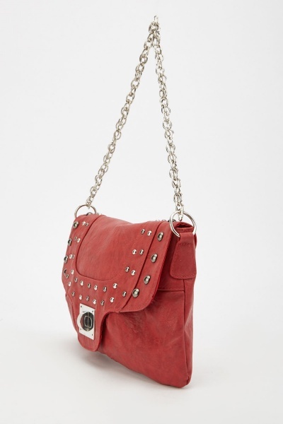 Studded Chain Strap Clutch Bag - Just $6