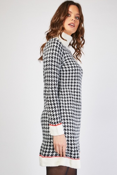 houndstooth jumper dress