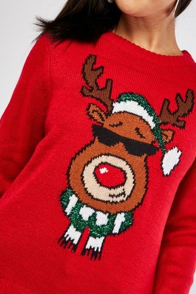 Reindeer Christmas Knit Jumper - Just $6
