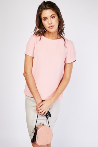 Short Sleeve Pink Top