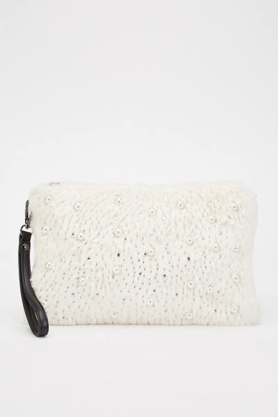 fluffy clutch bag