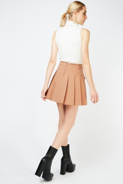 Knife Pleated Mini Skirt - Just $7