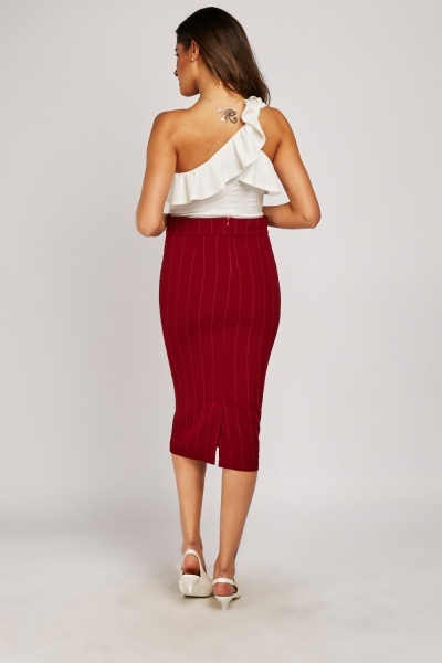 Pin-Striped Pencil Skirt - Just $7