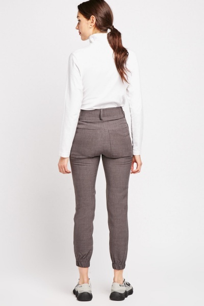 high waisted jogger trousers