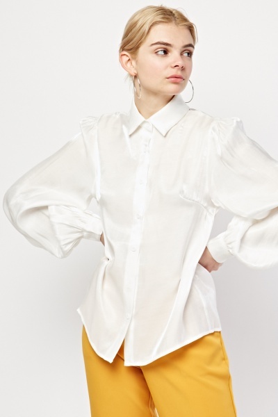 shirt with bishop sleeves