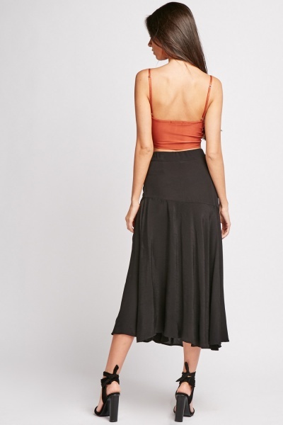 Sheer Black Midi Skirt - Just $6