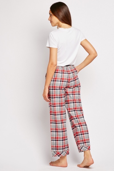 womens plaid pyjama bottoms