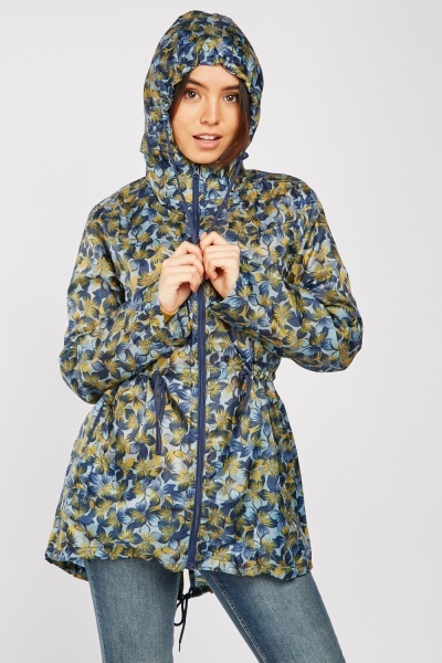 Waterproof Floral Rain Jacket - Just $7