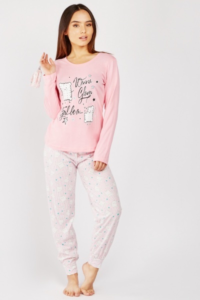Mixed Print Pyjama Set - 3 Colours - Just $7