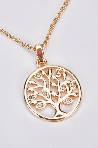 Gold Tree Of Life Pendant Necklace Just 7