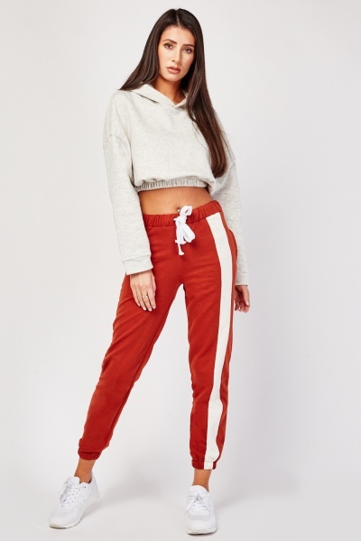 Tie Up Waist Contrasted Joggers - Just $7