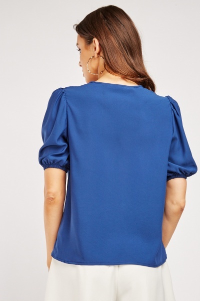 dark blue blouse womens