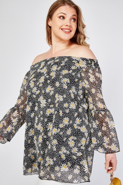 sheer daisy blouse