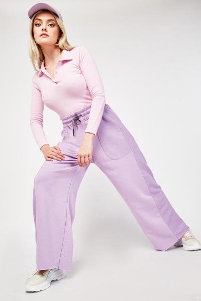 wide leg jogging bottoms ladies