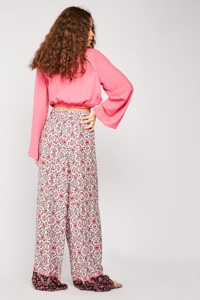 ditsy print trousers