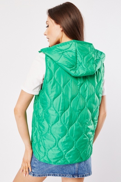 Quilted Hooded Gilet - 5 Colours - Just $7