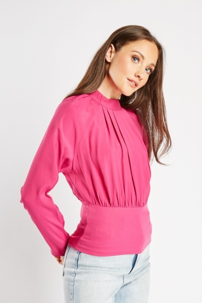 Gathered Panel Blouse - 3 Colours - Just $7