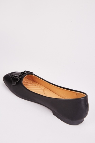 Detail Front Square Toe Flat Shoes - 8 Colours - Just $7