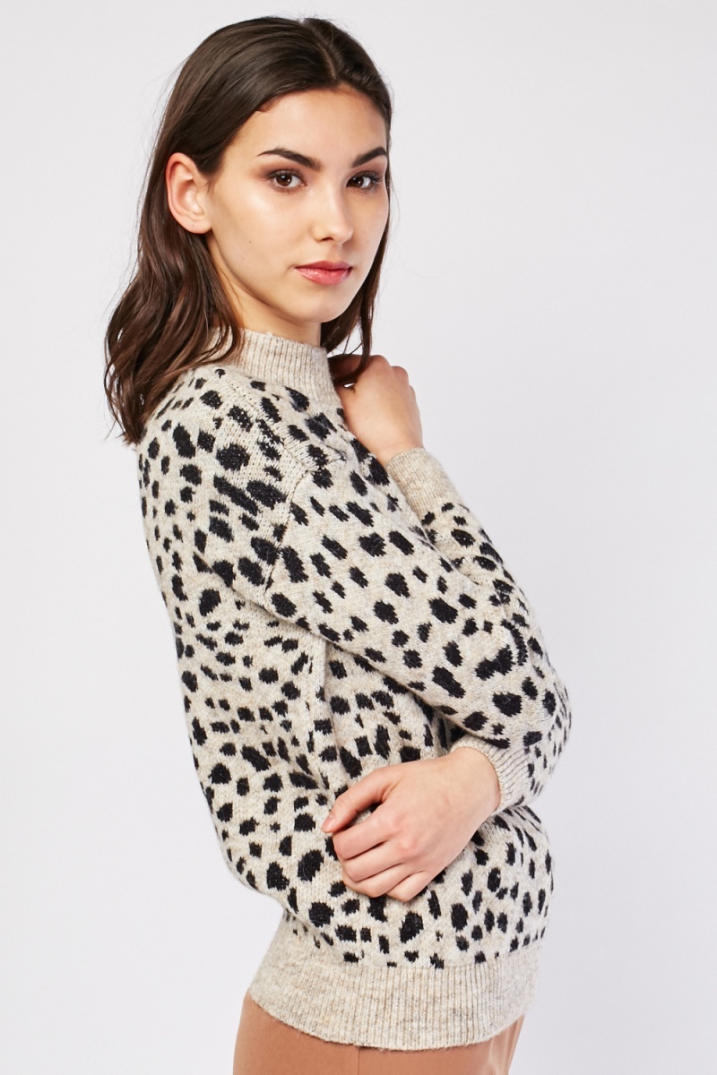 Cheetah Print Knit Jumper - Just $6