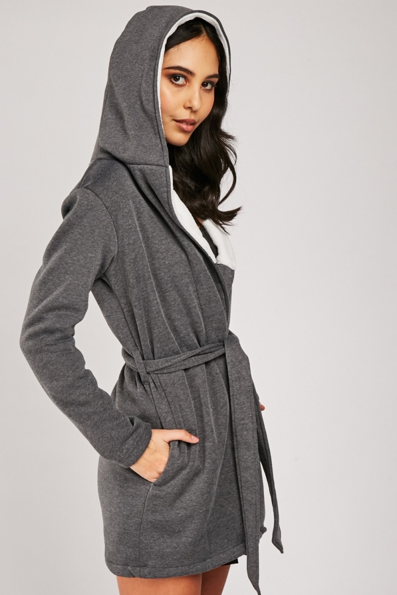 full length hooded dressing gown