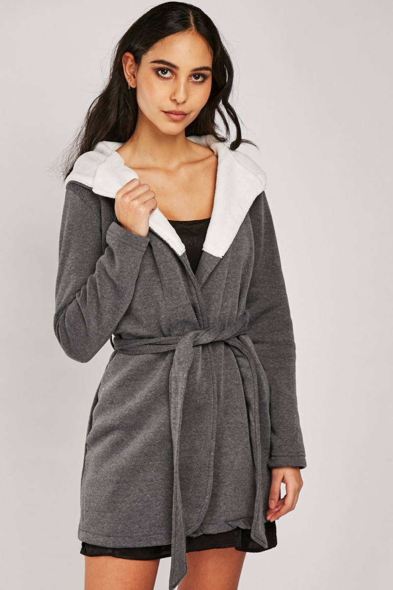 full length hooded dressing gown