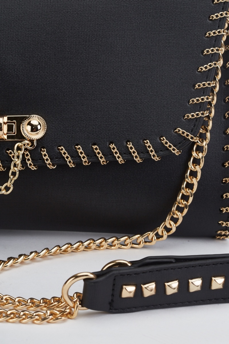 cream chain shoulder bag