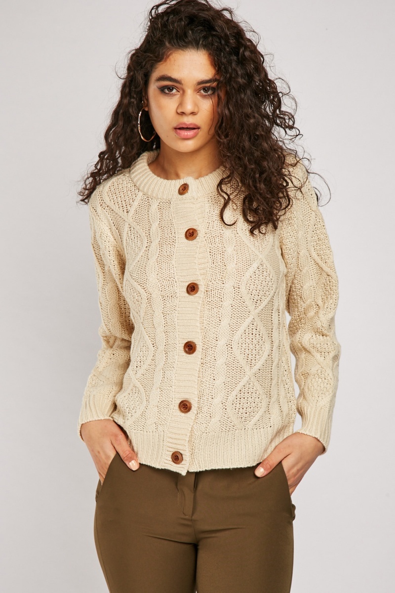 Chunky Cable Knit Cardigan Just 7