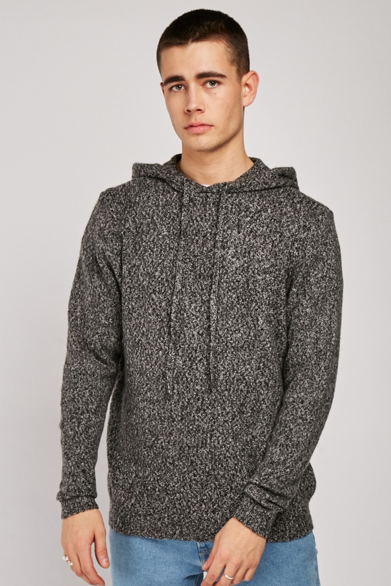 Speckled Knitted Hoodie - Just $7
