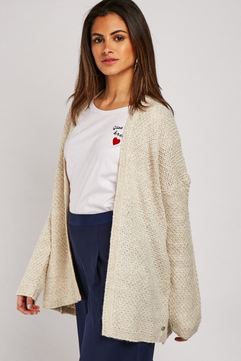 Open Front Chunky Knit Cardigan - Just $7