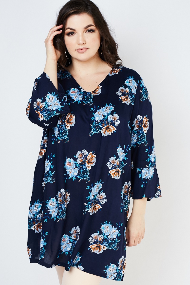 Floral Print Tunic Top - Just $7