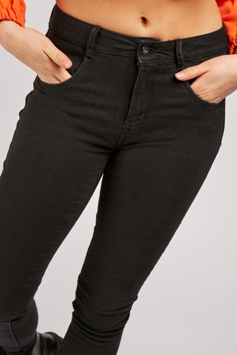 Mid Rise Skinny Black Jeans - Just $7