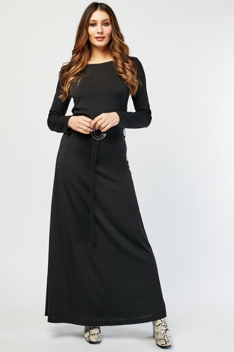 O-Ring Belted Maxi Dress - Just $7